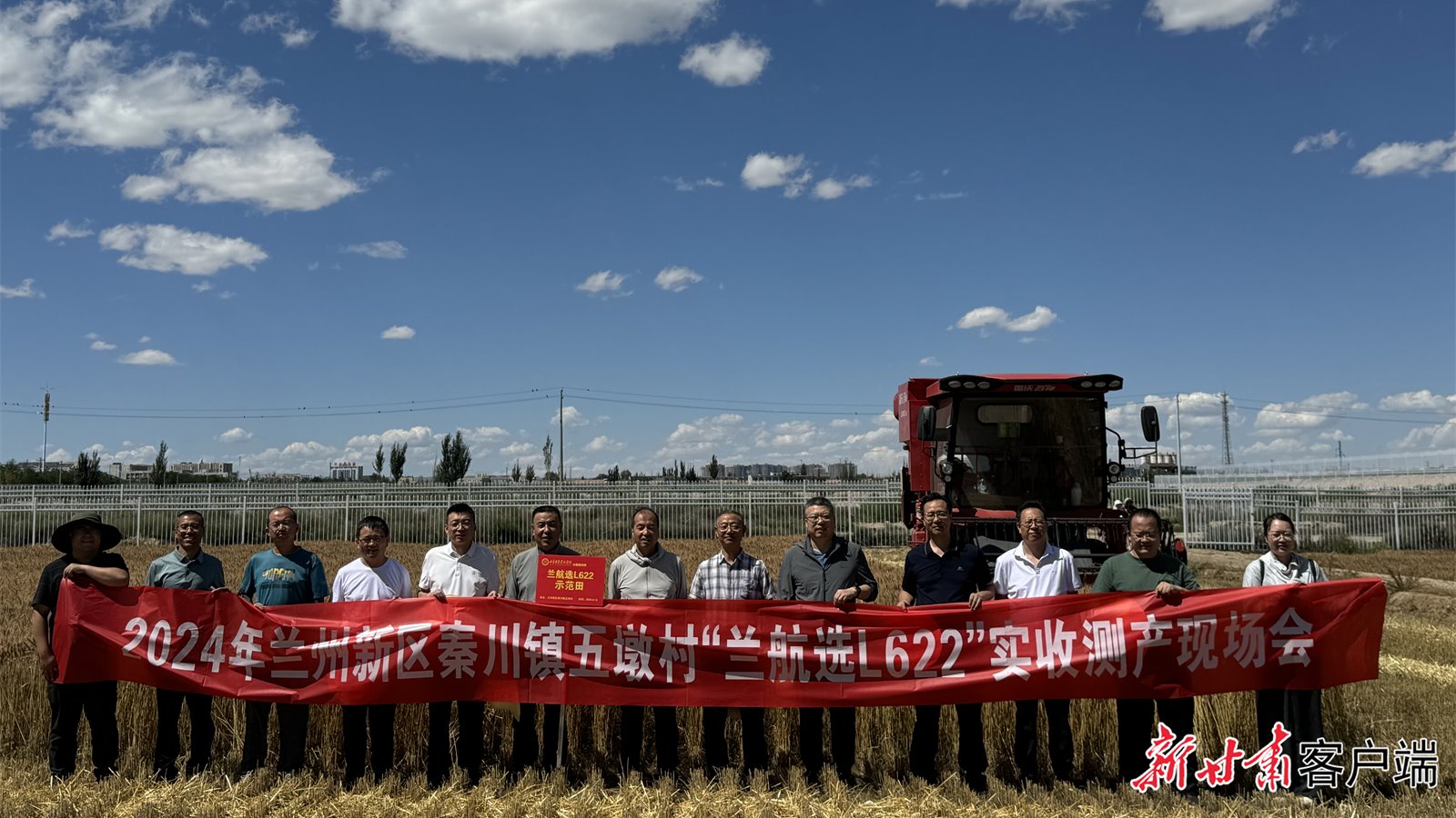 亩产372.6公斤，春小麦新品种“兰航选L622”完成现场实收测产