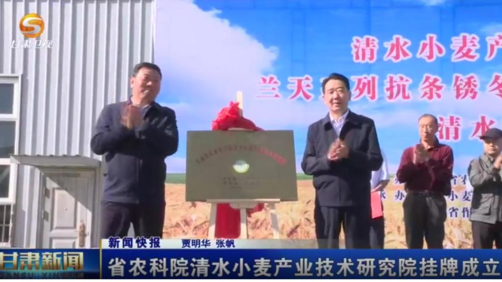 【短视频】甘肃省农科院清水小麦产业技术研究院挂牌成立